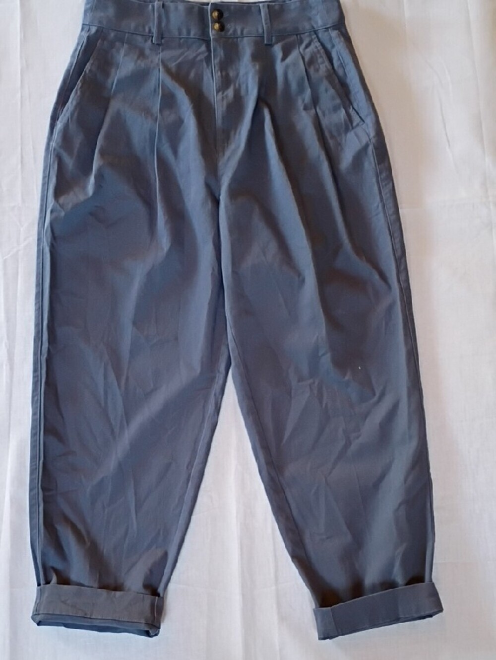 Madewell Women's Slate Blue Pleated Chinos Pants Size 6 New WT - Picture 3 of 11